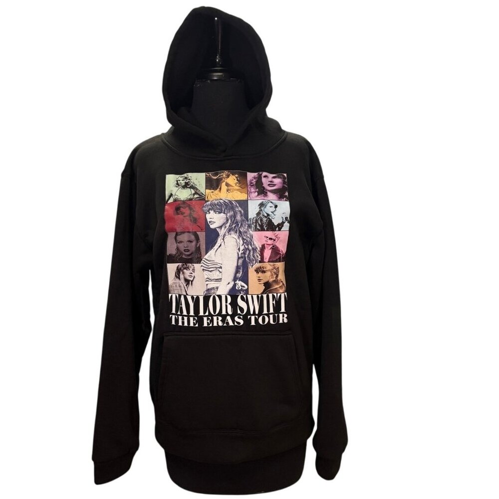 Taylor Swift The Eras Tour Hoodie Black Women’s Medium Graphic Concert Merch
